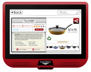 A mockup of a red Monarch, showcasing the User Interface.